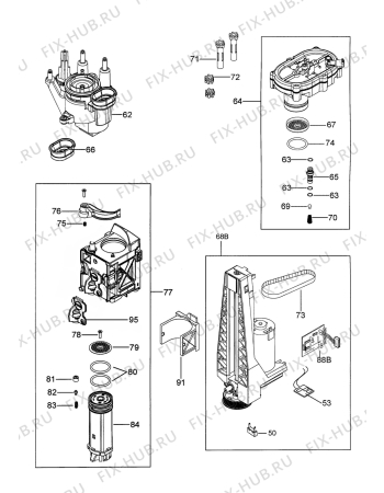 Взрыв-схема кофеварки (кофемашины) Electrolux ECS5200 - Схема узла Internal parts